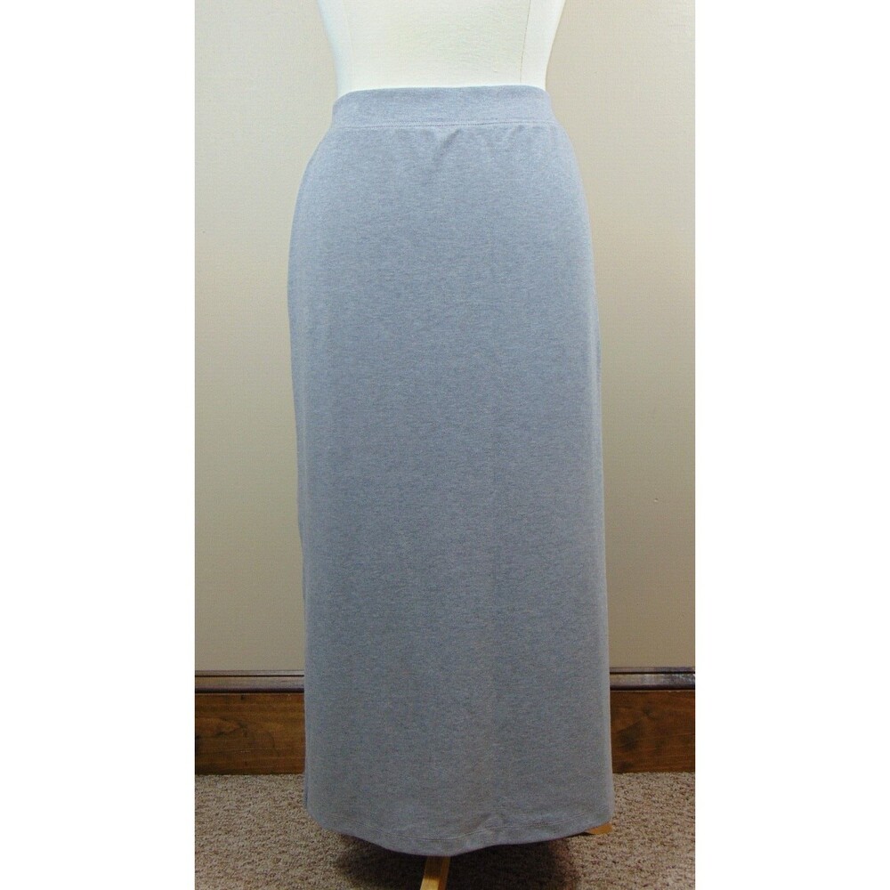 Coldwater Creek Skirt Women's Size Large Pull on Maxi Pencil Gray Gypsy Boho L
